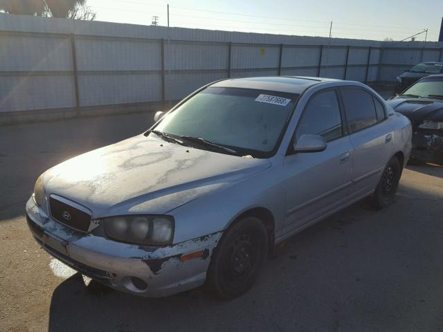 KMHDN45D41U050444 - 2001 HYUNDAI ELANTRA GL SILVER photo 2