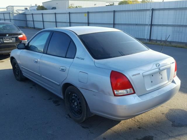 KMHDN45D41U050444 - 2001 HYUNDAI ELANTRA GL SILVER photo 3