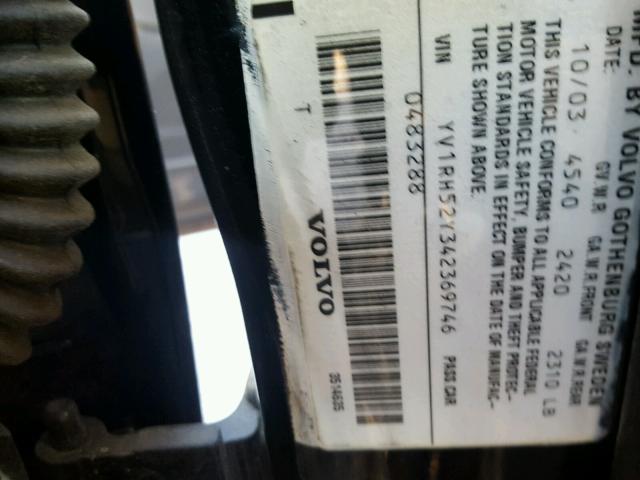 YV1RH52Y342369746 - 2004 VOLVO S60 R 黑色 照片 10