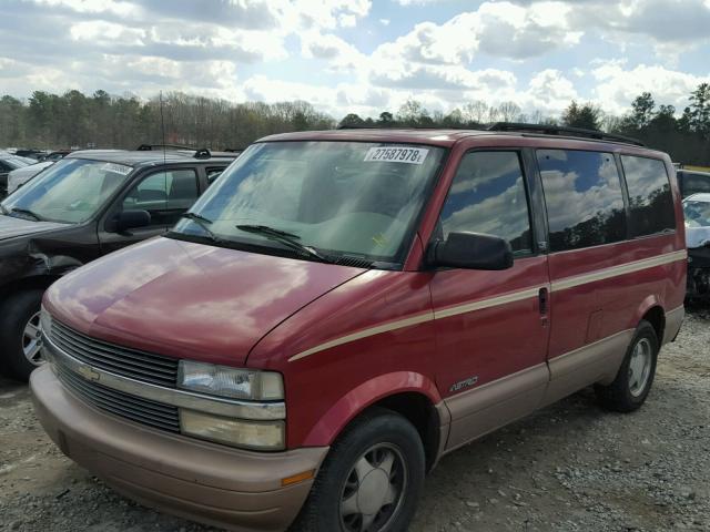 1GNDM19W1VB180336 - 1997 CHEVROLET ASTRO BURGUNDY photo 2