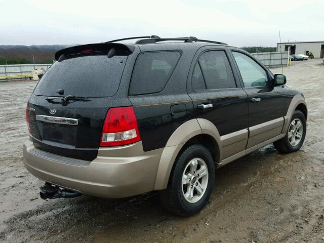 KNDJD733335111088 - 2003 KIA SORENTO EX BLACK photo 4