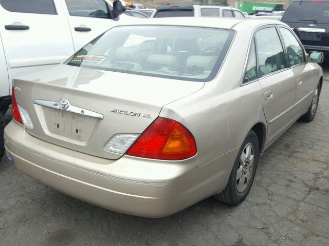 4T1BF28B2YU023112 - 2000 TOYOTA AVALON XL TAN photo 4