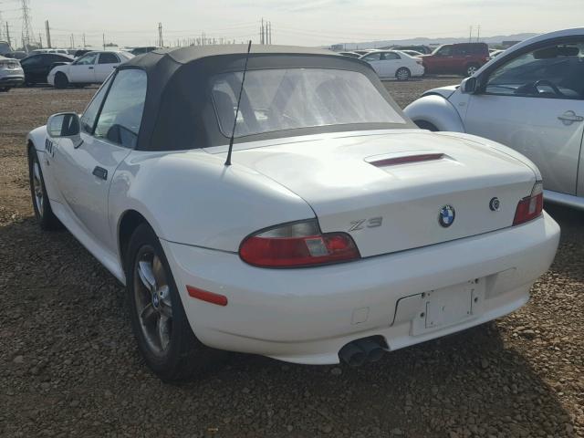 WBACH9348YLM91787 - 2000 BMW Z3 2.3 WHITE photo 3