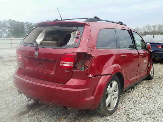 3D4GG57V59T217085 - 2009 DODGE JOURNEY SX RED photo 4