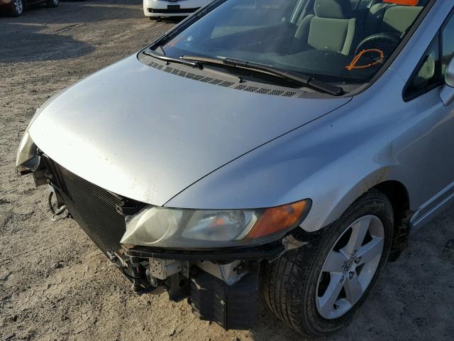 1HGFA16806L013737 - 2006 HONDA CIVIC EX ვერცხლისფერი ფოტო 9