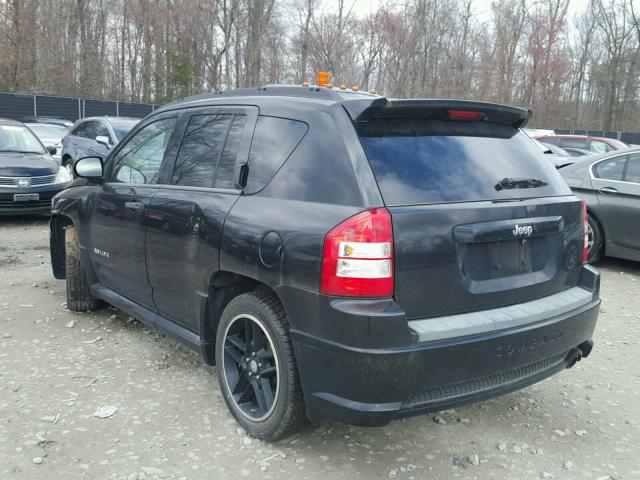 1J8FT47W08D614398 - 2008 JEEP COMPASS SP BLACK photo 3