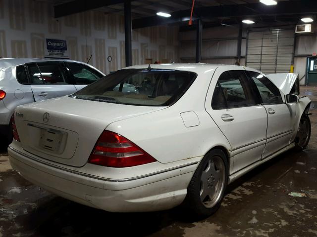 WDBNG75J32A294257 - 2002 MERCEDES-BENZ S 500 WHITE photo 4