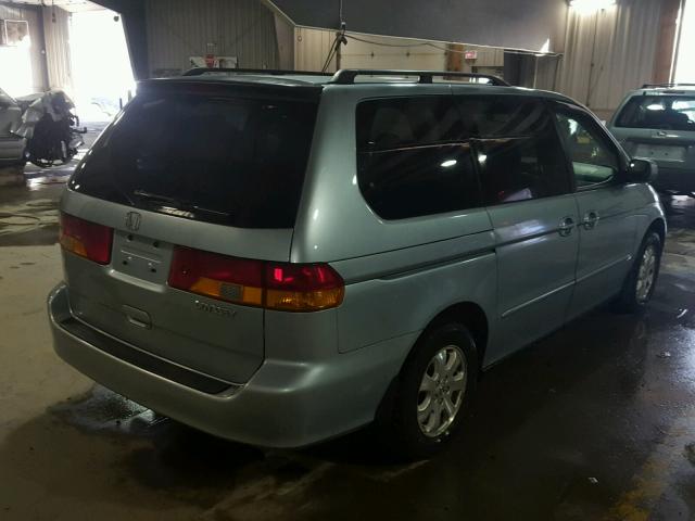 5FNRL18994B016597 - 2004 HONDA ODYSSEY EX BLUE photo 4