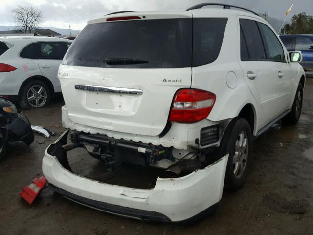 4JGBB86E27A227940 - 2007 MERCEDES-BENZ ML 350 WHITE photo 4