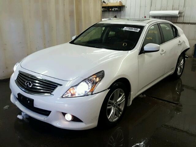 JN1CV6ARXDM356102 - 2013 INFINITI G37 WHITE photo 2