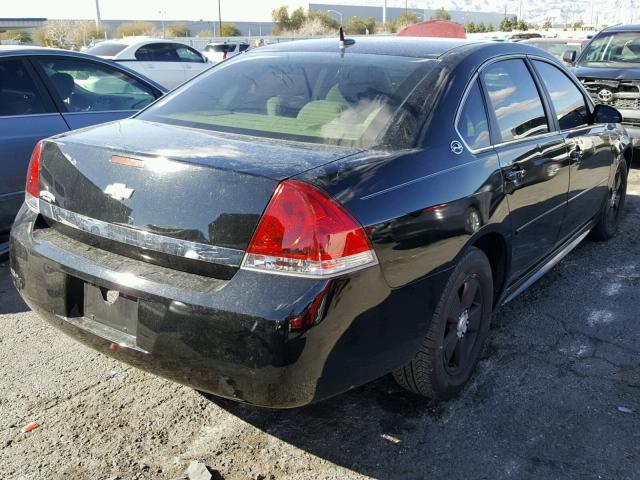 2G1WT57KX91227809 - 2009 CHEVROLET IMPALA 1LT BLACK photo 4