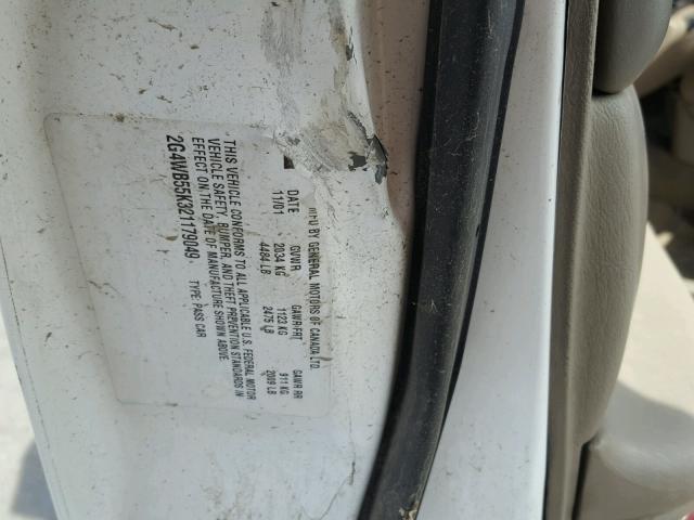 2G4WB55K321179049 - 2002 BUICK REGAL LS 白色 照片 10