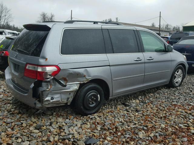 5FNRL38437B070997 - 2007 HONDA ODYSSEY EX SILVER photo 4