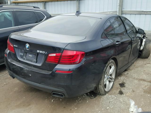 WBAFU9C53DDY70573 - 2013 BMW 550 XI CHARCOAL photo 4