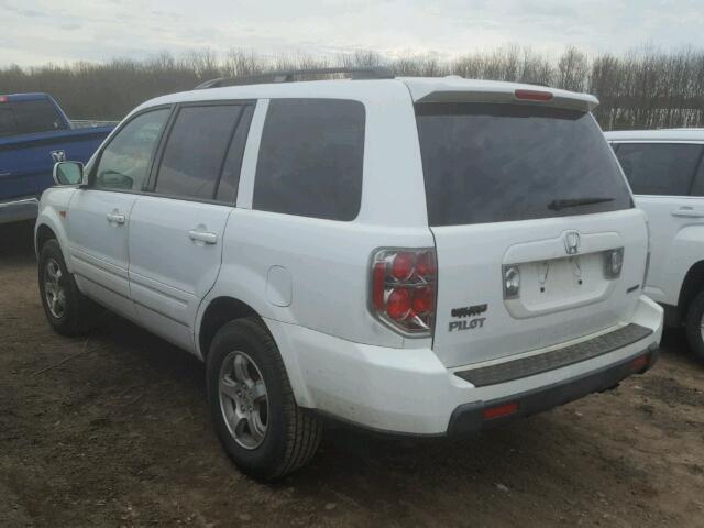 5FNYF18646B011545 - 2006 HONDA PILOT EX WHITE photo 3