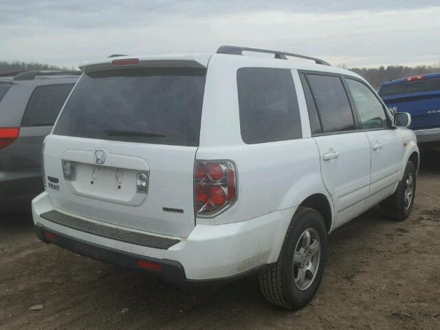 5FNYF18646B011545 - 2006 HONDA PILOT EX WHITE photo 4