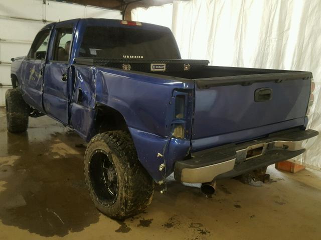 1GCHK23U44F178844 - 2004 CHEVROLET SILVERADO BLUE photo 3