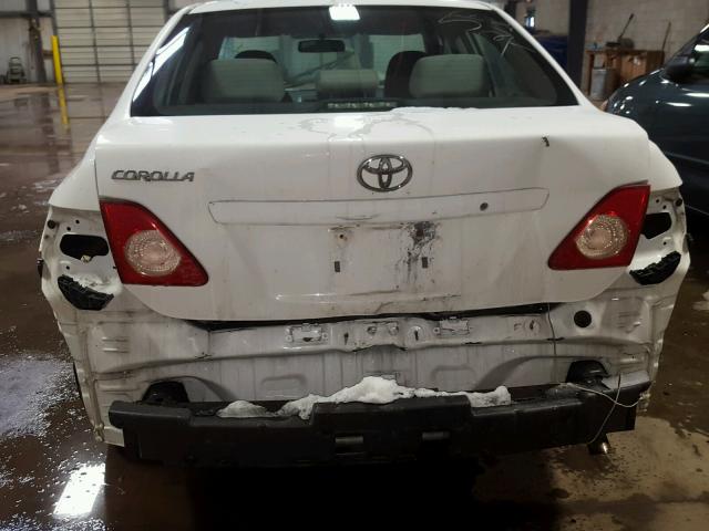 2T1BU40E89C149369 - 2009 TOYOTA COROLLA BA WHITE photo 9