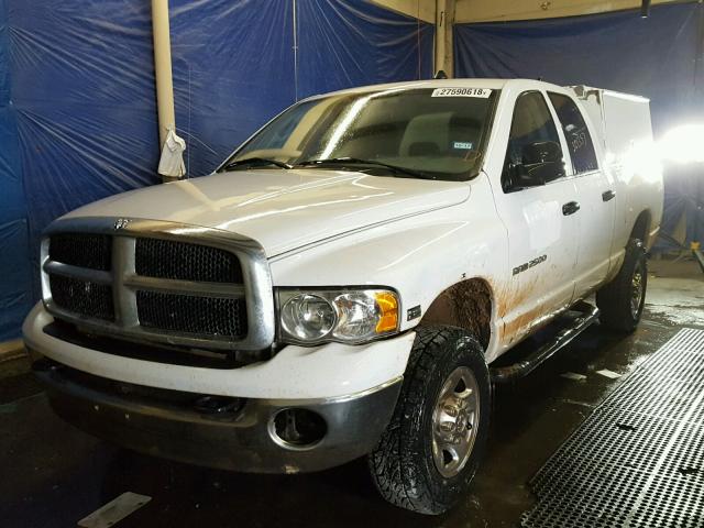 3D7KS28D15G769119 - 2005 DODGE RAM 2500 S WHITE photo 2