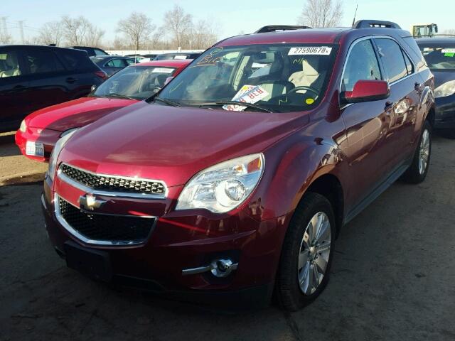 2CNFLNE54B6211761 - 2011 CHEVROLET EQUINOX LT RED photo 2