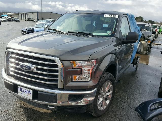 1FTEW1EG5HKD66276 - 2017 FORD F150 SUPER GRAY photo 2