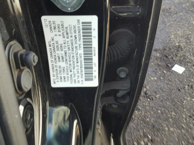 2HGFB2F85DH517472 - 2013 HONDA CIVIC EX შავი ფოტო 10