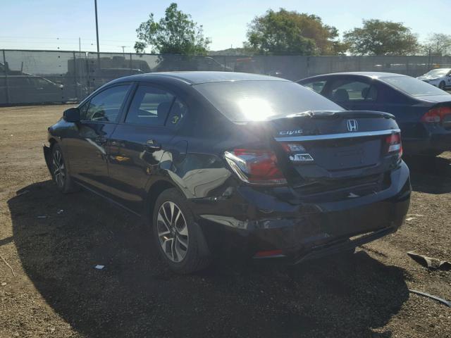 2HGFB2F85DH517472 - 2013 HONDA CIVIC EX BLACK photo 3