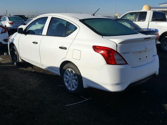 3N1CN7AP1FL953303 - 2015 NISSAN VERSA S WHITE photo 3