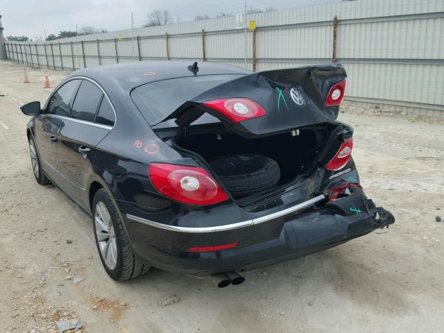 WVWML7AN8AE508362 - 2010 VOLKSWAGEN CC SPORT BLACK photo 3