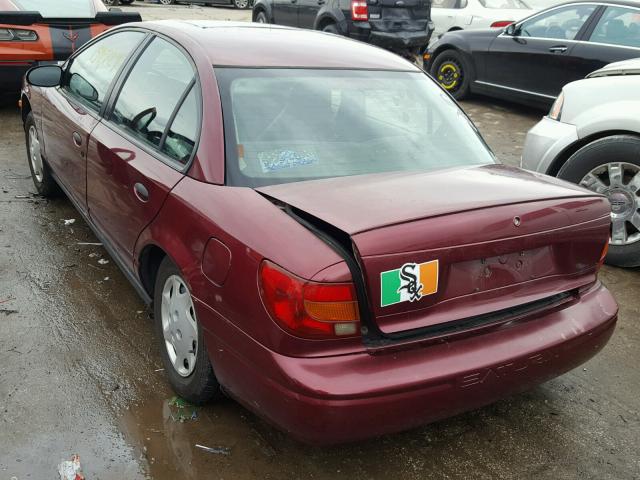 1G8ZH52832Z121646 - 2002 SATURN SL1 MAROON photo 3