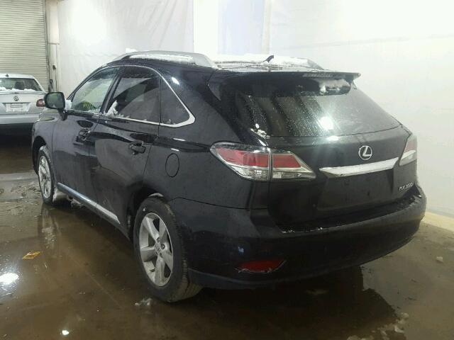 2T2ZK1BA0DC088861 - 2013 LEXUS RX 350 BLACK photo 3