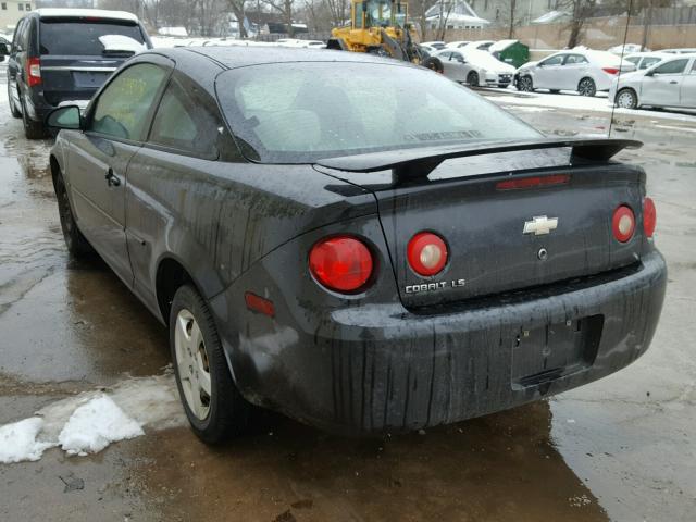 1G1AK15F277228285 - 2007 CHEVROLET COBALT LS BLACK photo 3