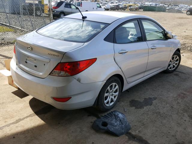 KMHCT4AE8CU149965 - 2012 HYUNDAI ACCENT GLS SILVER photo 4