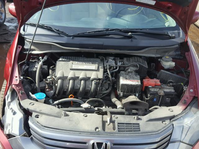 JHMZE2H5XAS003075 - 2010 HONDA INSIGHT LX RED photo 7