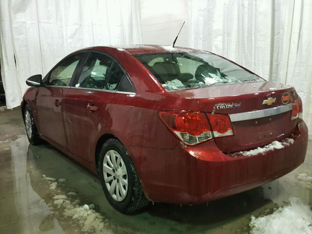 1G1PF5S94B7270163 - 2011 CHEVROLET CRUZE LT RED photo 3