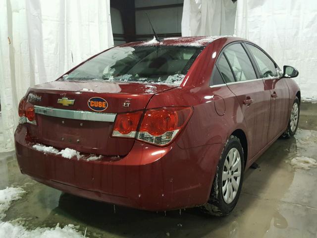 1G1PF5S94B7270163 - 2011 CHEVROLET CRUZE LT RED photo 4