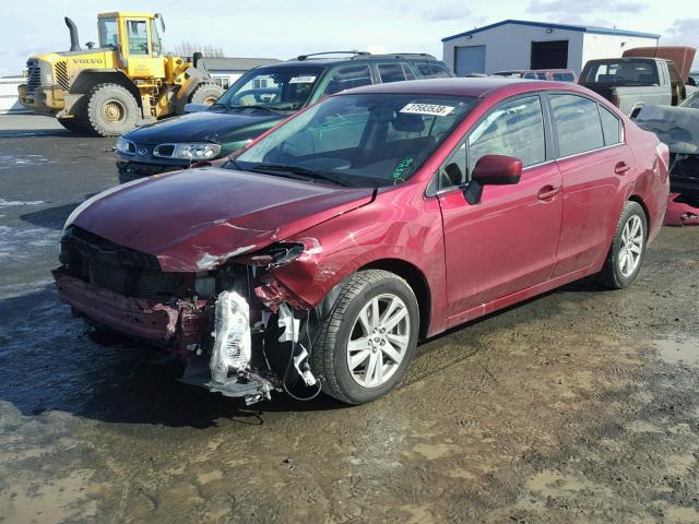 JF1GJAC69FH015954 - 2015 SUBARU IMPREZA PR MAROON photo 2