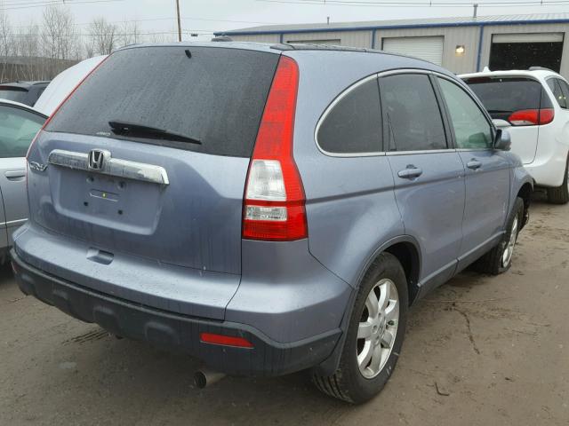 JHLRE48767C002039 - 2007 HONDA CR-V EXL BLUE photo 4