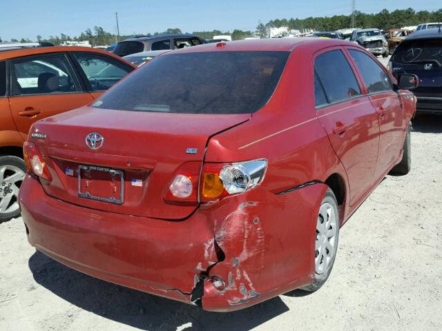 1NXBU4EE3AZ352200 - 2010 TOYOTA COROLLA BA RED photo 4