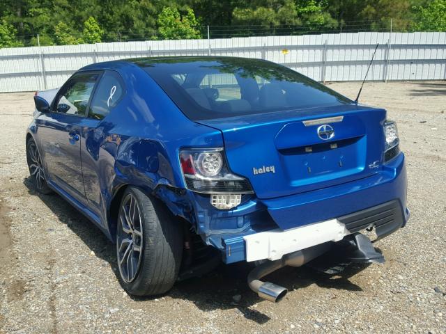 JTKJF5C71FJ008922 - 2015 TOYOTA SCION TC 蓝色 照片 3