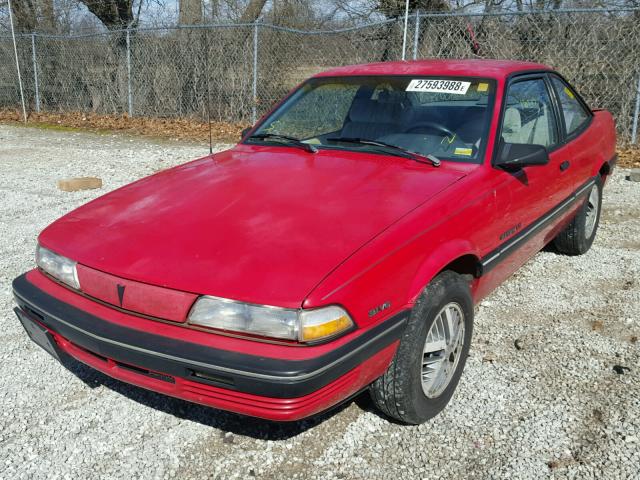 1G2JB14T5M7582431 - 1991 PONTIAC SUNBIRD LE RED photo 2