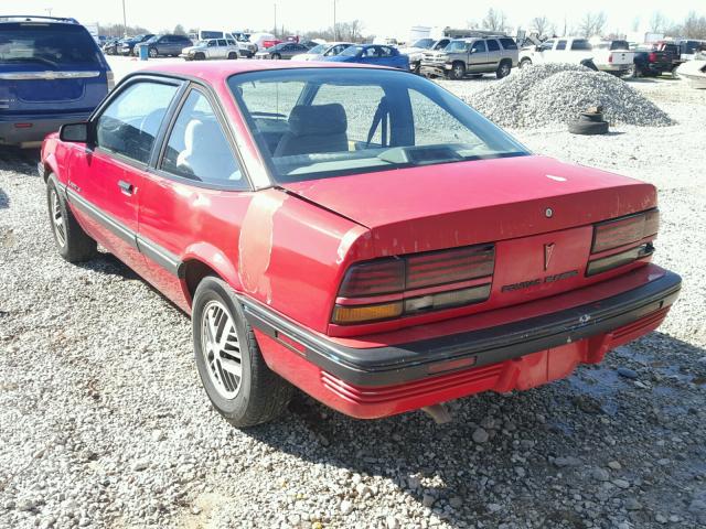 1G2JB14T5M7582431 - 1991 PONTIAC SUNBIRD LE RED photo 3