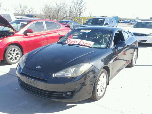 KMHHM66D48U295625 - 2008 HYUNDAI TIBURON GS BLACK photo 2