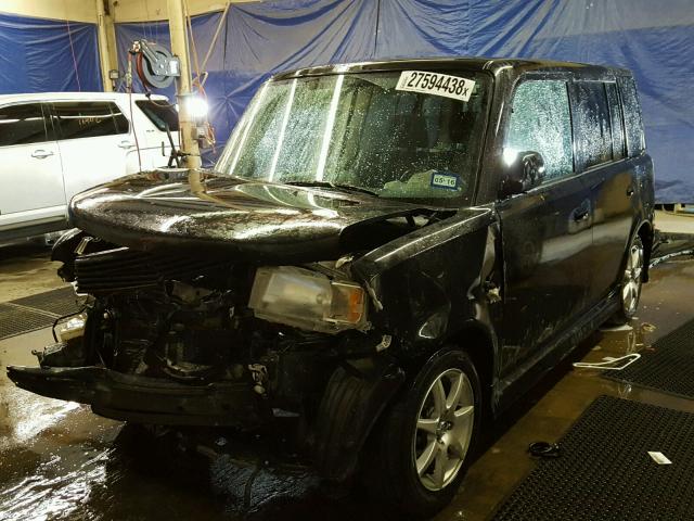JTLKT334664117913 - 2006 TOYOTA SCION XB BLACK photo 2
