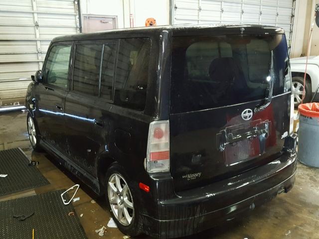 JTLKT334664117913 - 2006 TOYOTA SCION XB BLACK photo 3