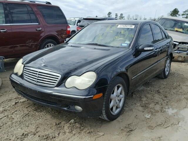 WDBRF61J23F355557 - 2003 MERCEDES-BENZ C 240 BLACK photo 2