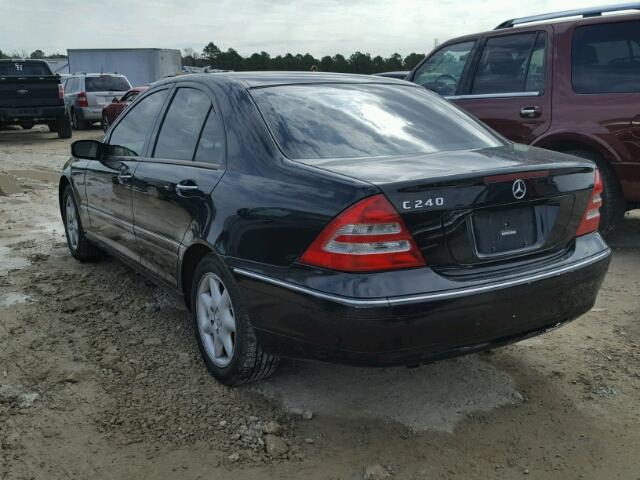 WDBRF61J23F355557 - 2003 MERCEDES-BENZ C 240 BLACK photo 3