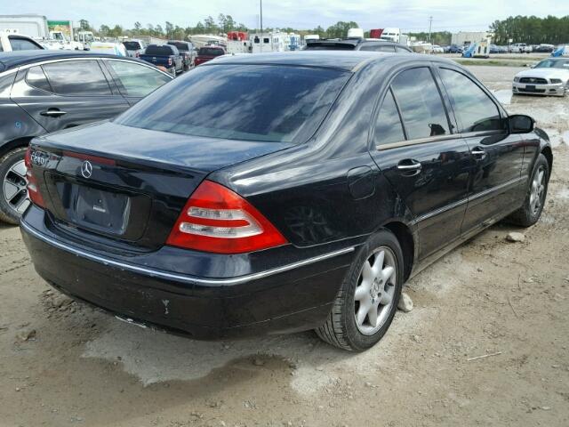 WDBRF61J23F355557 - 2003 MERCEDES-BENZ C 240 BLACK photo 4