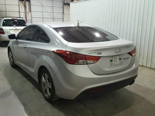 KMHDH6AE6DU009688 - 2013 HYUNDAI ELANTRA CO SILVER photo 3