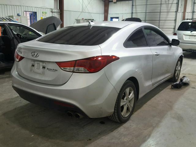 KMHDH6AE6DU009688 - 2013 HYUNDAI ELANTRA CO SILVER photo 4